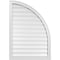 Ekena Millwork Quarter Round Top Right Surface Mount PVC Gable Vent w/ 2"W x 1-1/2"P Brickmould Frame, 28"W x 40"H GVPQR28X4002SF - alternate 1